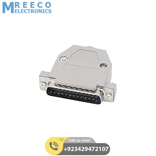 DB25 Connector 25 Pin Male Connector - Side View