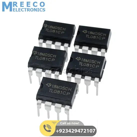 TL081 DIP-8 TL081CP IC JFET Input Operational Amplifier - Front View