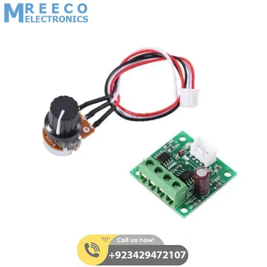 Mini PWM Motor Speed Controller Regulator Control Module - Front View