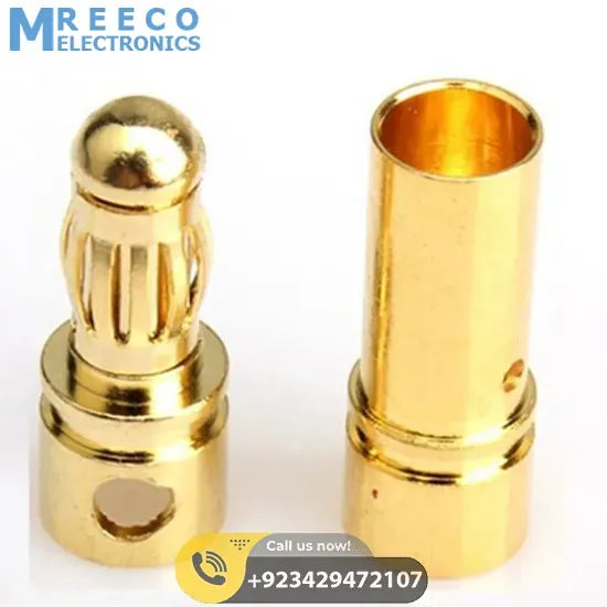 3.5mm Gold Bullet Connector Battery ESC Plug in pakistan - Front View