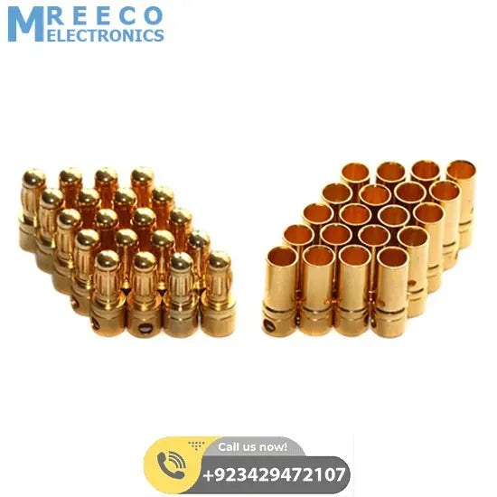 3.5mm Gold Bullet Connector Battery ESC Plug in pakistan - Side View
