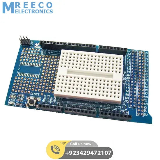 Arduino MEGA Proto Shield In Pakistan - Front View