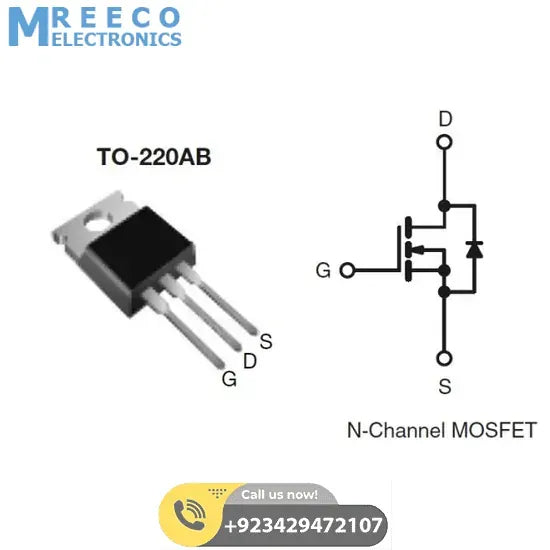 IRF830 N-CHANNEL MOSFET - Front View