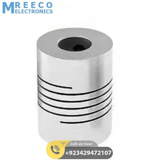 6x8mm Flexible Coupling Shaft - Front View