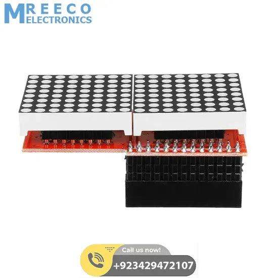 MAX7219 LED Dot Matrix Screen Module For Arduino Raspberry Pi B/ B+ In Pakistan - Top View