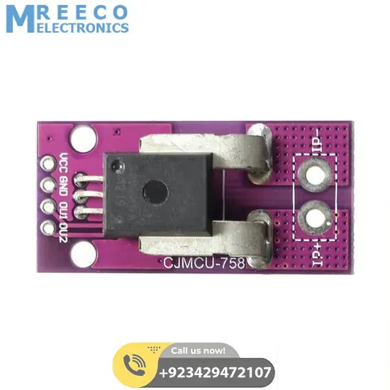 HW-525 ACS758 50A Range Hall Effect Linear Current Sensor Module - Back View