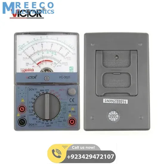 Handheld Analogue AC DC Multimeter VICTOR VC3021 Mechanical Universal Analog Meter - Front View