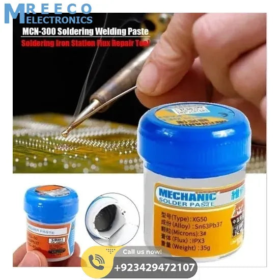 Mechanic Soldering Flux Paste 35Gram Soldering Tin MCN 300 Solder Welding Cream Sn63 Pb37 XG50 - Front View