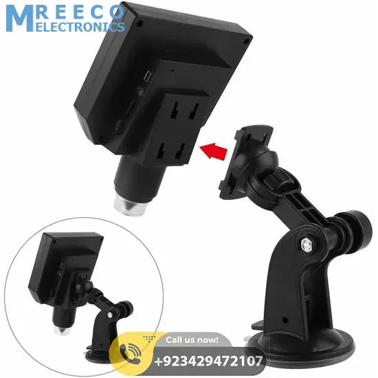 Digital Microscope 4.3in HD LED 3.6MP 1-600X Continuous Magnifier - In Hand View