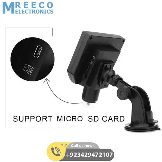 Digital Microscope 4.3in HD LED 3.6MP 1-600X Continuous Magnifier - Display View