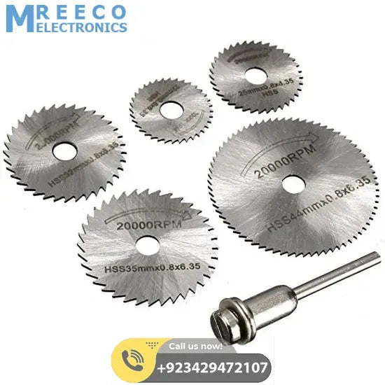 HSS Circular Saw Blade Set For Metal & Dremel Rotary Tools - Front View