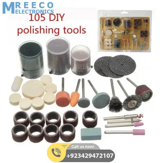 Mini Drill Machine Accessories Rotary Tool Kit - Front View