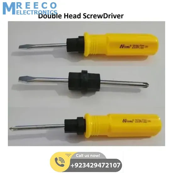 Double Head Plastic Handle Screwdriver - Front View