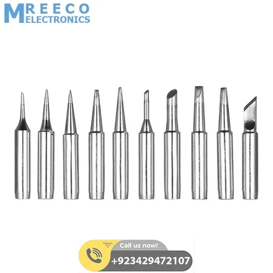 10Pcs Lead-free Soldering Iron Tips - Front View