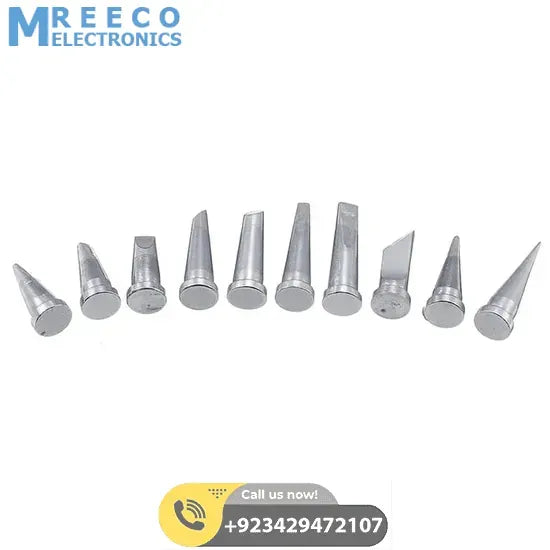 10Pcs Lead-free Soldering Iron Tips - Side View