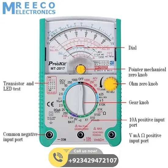 Proskit Analog Multimeter MT2017 - Top View