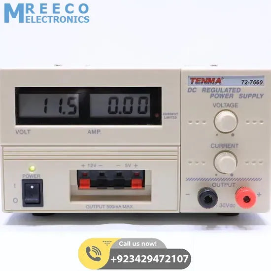 USED Tenma 72-7660 30V 10A Variable DC Power Supply - Front View