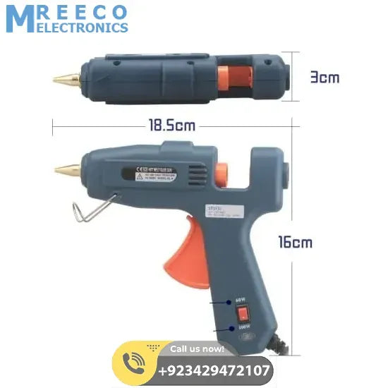 Instant Heat 60W 100W Dual Temperature Glue Gun - Back View