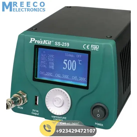 Proskit 90W LCD Smart Soldering Station SS-259 - Back View