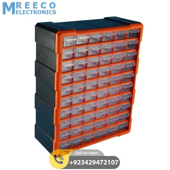 60 Drawer Plastic Component Storage Tools Box Makeup Jewelry Medicine Stationery Organizer - Close-up