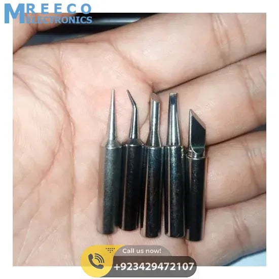 5Pcs Lead-free Soldering Iron Tips - Front View