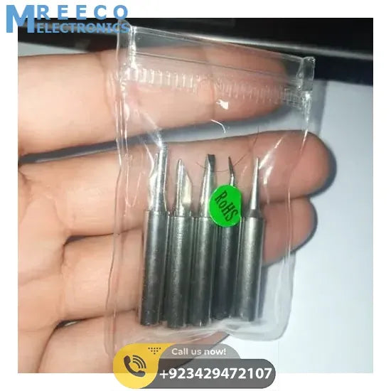 5Pcs Lead-free Soldering Iron Tips - Top View