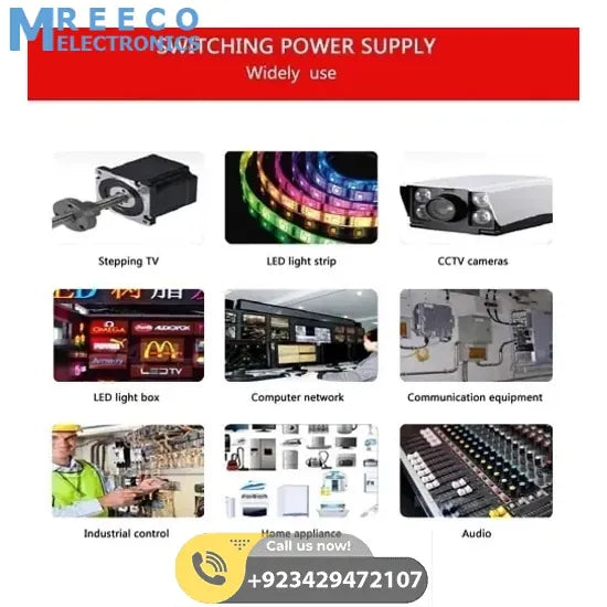 5V 5A AC To DC Switching Power Supply - Top View