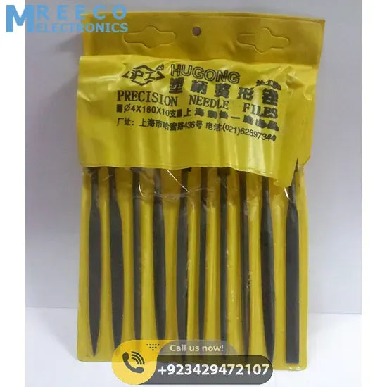 Newest 10pcs/Set Diamond Needle File Set Precision Files Repair Craft Jewellery Glass Tool 2x100mm - Front View