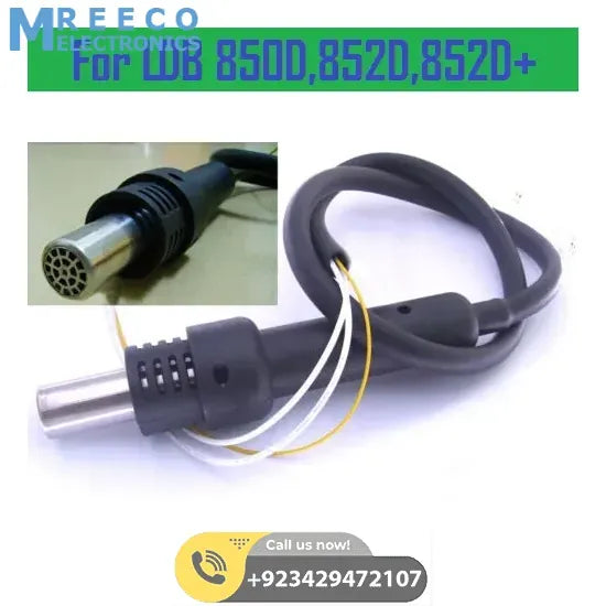 3 Wire 220VAC 250W Hot Air Desolder Gun Handle - Front View