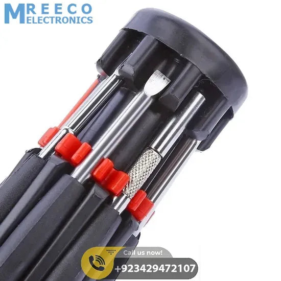 8 in 1 Multi-Screwdrivers with Flashlight - Side View