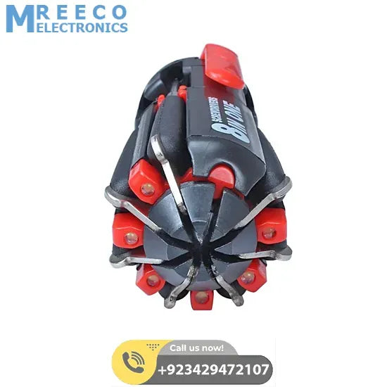 8 in 1 Multi-Screwdrivers with Flashlight - Top View