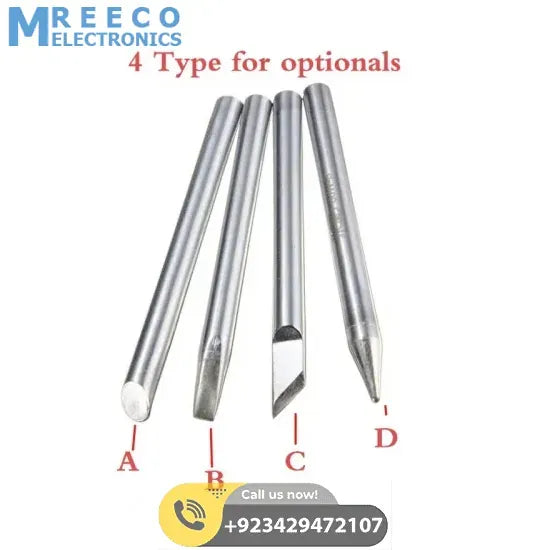 TYPE C For 60W Replaceable Internal Heating Electric Soldering Iron Bit - Front View