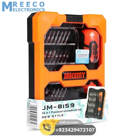 JAKEMY JM-8159 34 in 1 Screwdriver Ratchet Hand-tools Suite Furniture Computer Electrical maintenance Tool - Front View