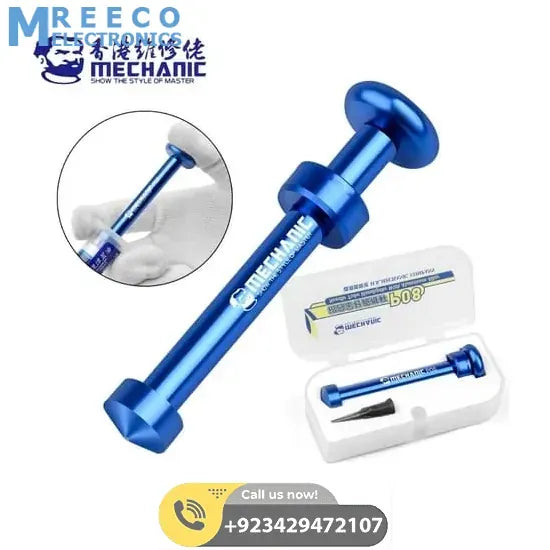 MECHANIC P08 Aluminum Alloy Needle Tube Piston Solder Paste Flux Welding Oil Booster Pusher - Front View