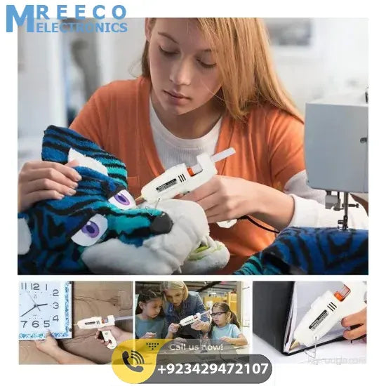 60W 100W Dual Temp Power Hot Melt Glue Gun - Side View