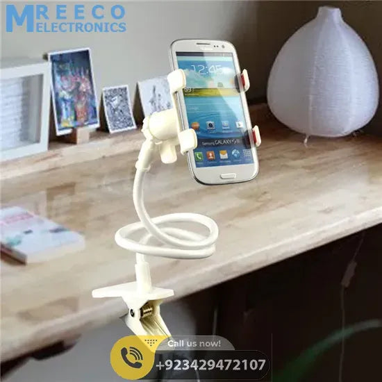 Universal Cell Phone Holder Lazy Phone GosseNeck Holder Clip Bracket Flexible Long Mobile Stand In Pakistan - Side View
