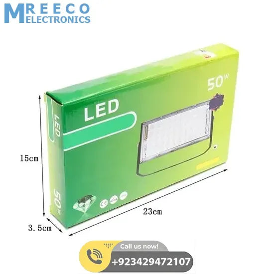 50W 50 LED White Shell Flood Light - Display View