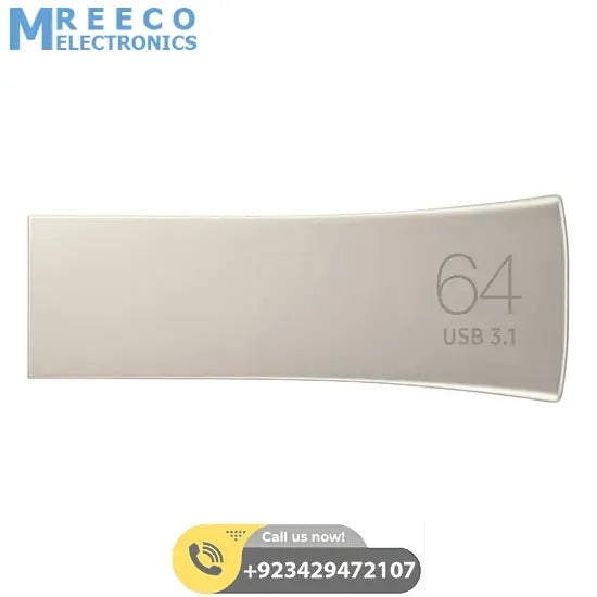 Economical Samsung 64GB USB 3.1 Flash Drive Bar Plus - Bottom View