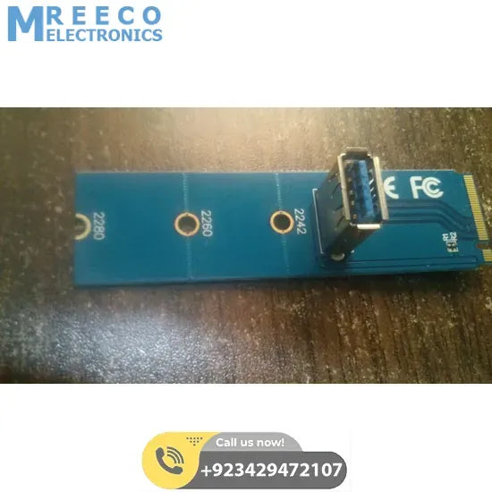 NGFF M2 M.2 to USB 3.0 PCI-E Riser Card Adapter - Side View