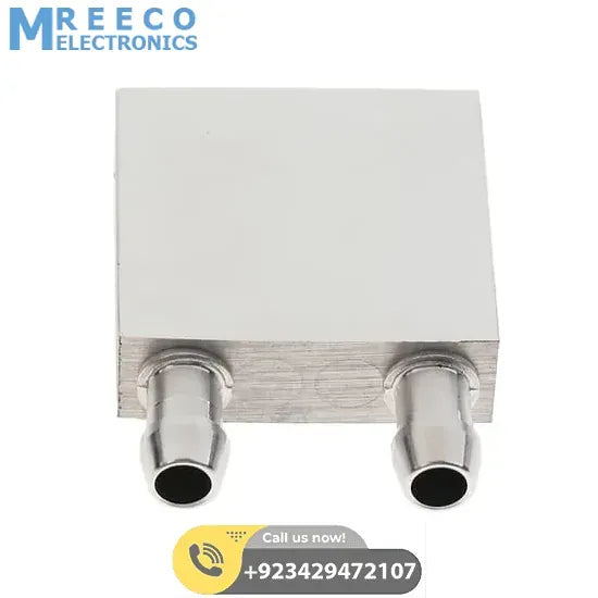 Aluminium Water Cooling Block 40mm X 40mm For Liquid Water Cooler Heat Sink system - Top View
