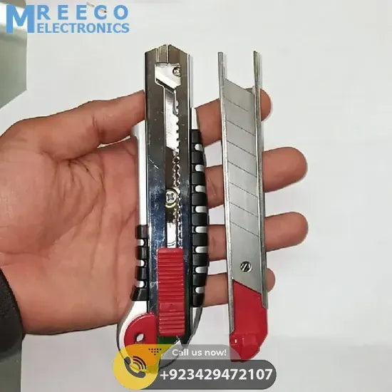 Heavy Duty Knife 24mm Alloy Steel Blade Cutter - Back View