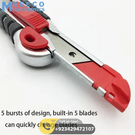 Heavy Duty Knife 24mm Alloy Steel Blade Cutter - Zoomed View