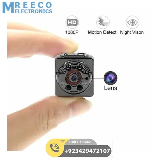 Full HD 1080P Micro IR Night Vision Motion Sensor Cam Mini Camera SQ8 - Back View