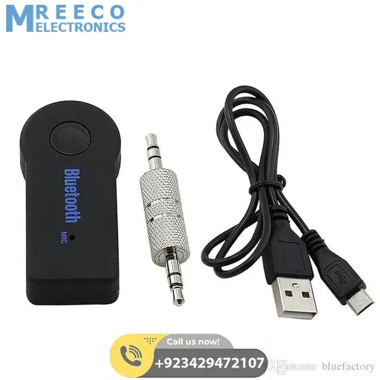 DELL Handsfree Wireless Audio Car Bluetooth Music Receiver Adapter DELL - Side View