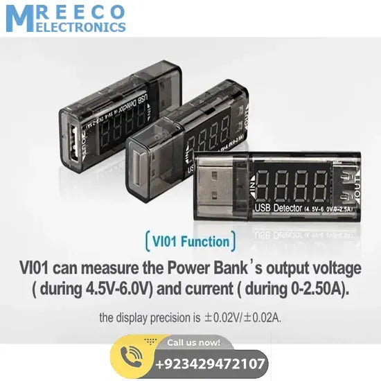 USB Current Voltage Detector VI01 Xtar - Top View