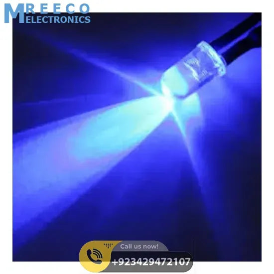 3mm Blue LED Super Bright - Side View