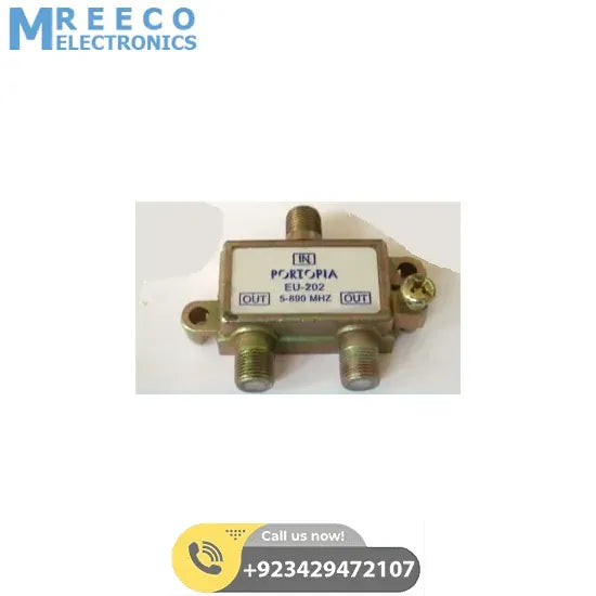 DELL 2 way coaxial TV cable splitter 5-890MHz in Pakistan Dell - Side View