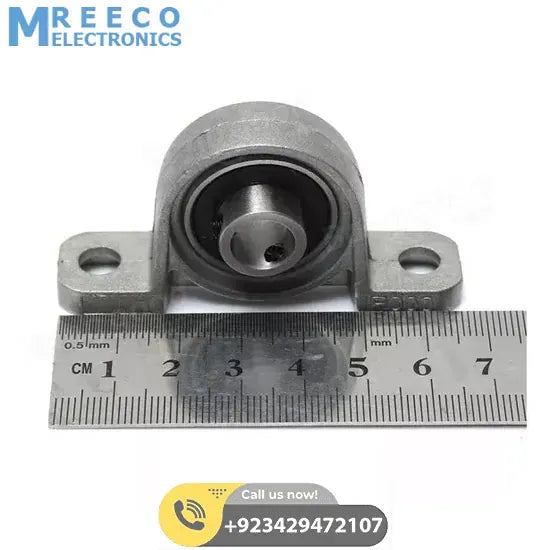 Ball Bearing 10mm Bore Diameter Zinc Alloy Pillow Block Mounted Ball Bearing KP000 - Side View