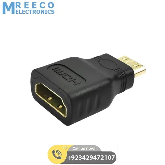 Mini HDMI Male to HDMI Female Adapter Converter For Raspberry Pi Zero W - Top View