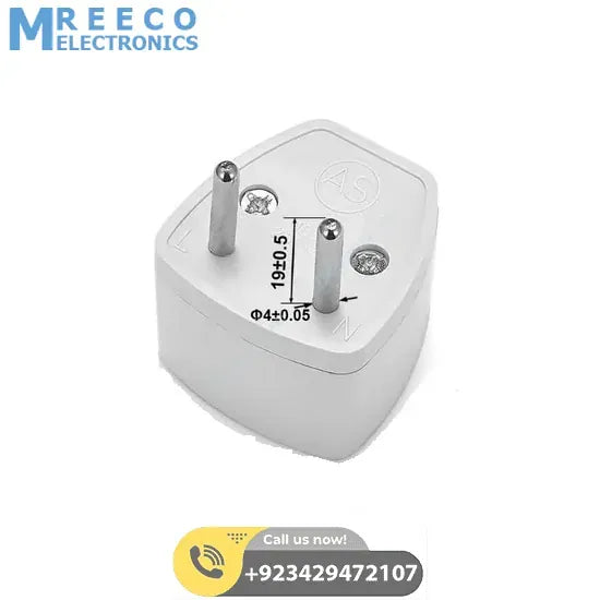 2 Pin To 3 Pin Universal AC Power Socket Adapter Charger Converter EU Plug - Back View